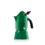 Cafeteira Moka BIALETTI Moka BREAK ALPINA — 3 chávenas, verde, alumínio, cabo de baquelite