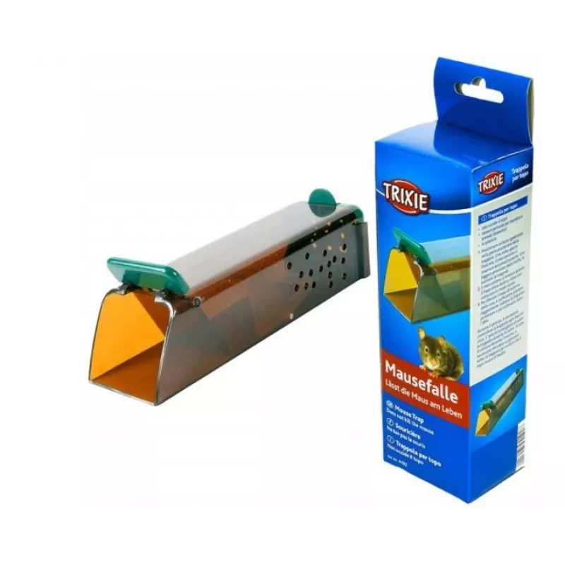Armadilha viva humanitária para ratos Trixie TX-4192, caixa de tecnopolímero, 60 × 45 × 170 mm, reutilizável