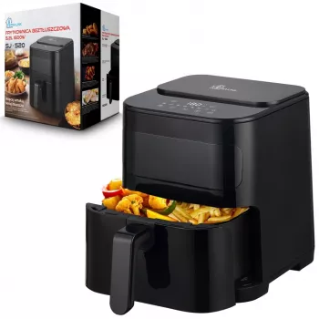Fritadeira Extralink HOME AIR 5.2L EU SJ-520 individual 1600 W fritadeira de ar quente preta