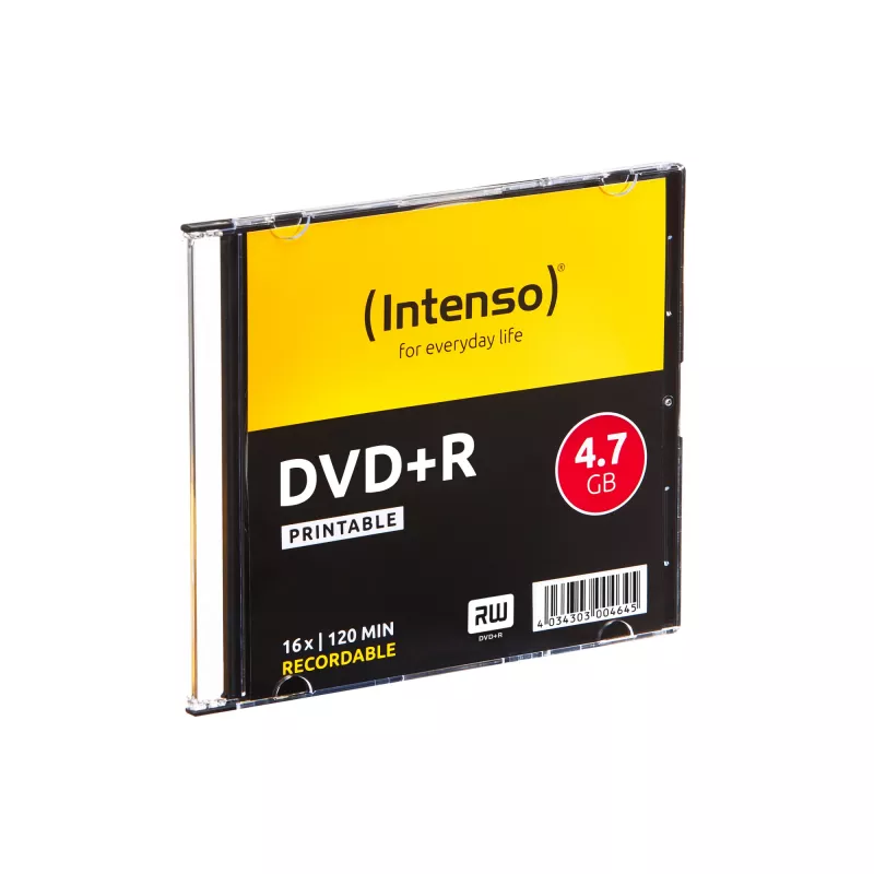 INTENSO DVD+R 4,7 GB 16x imprimível pack de 10 Slimcase, 120 mm