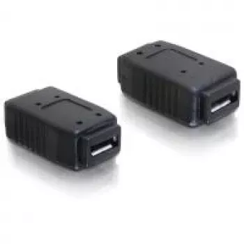 Adaptador USB Micro-A+B fêmea para USB Micro-A+B fêmea DeLOCK 65034 preto