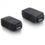 Adaptador USB Micro-A+B fêmea para USB Micro-A+B fêmea DeLOCK 65034 preto