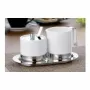 Conjunto de açúcar e leite Esmeyer Adam 302-024, serviço de porcelana de 5 peças