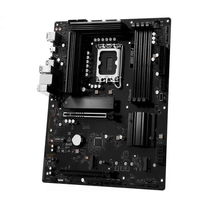 Placa-mãe ASRock B860 Pro-A — Intel B860 ATX, LGA 1851, DDR5, 4x DIMM, 256GB, LAN 2.5Gb, 1x M.2, 4x SATA III