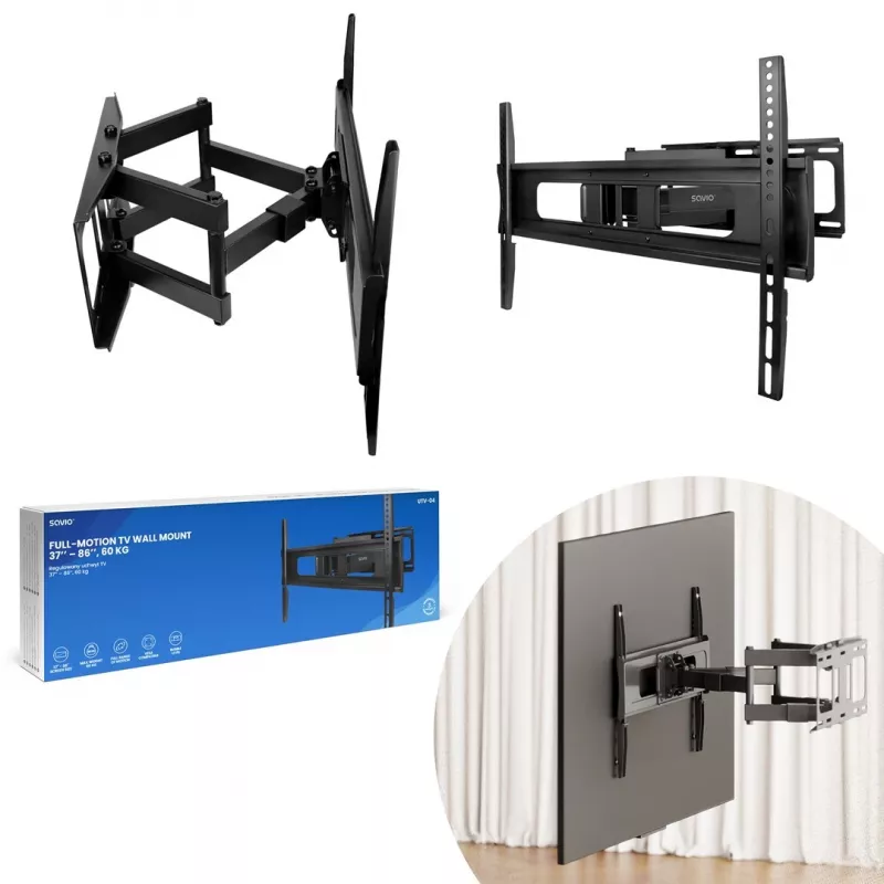 Savio UTV-04 Suporte de TV 2,18 m (86) Preto