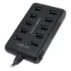 Logilink UA0125 Hub USB 10 portas USB2.0 com fonte de alimentação 3.5A, | Logilink