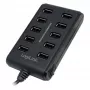Logilink UA0125 Hub USB 10 portas USB2.0 com fonte de alimentação 3.5A, | Logilink