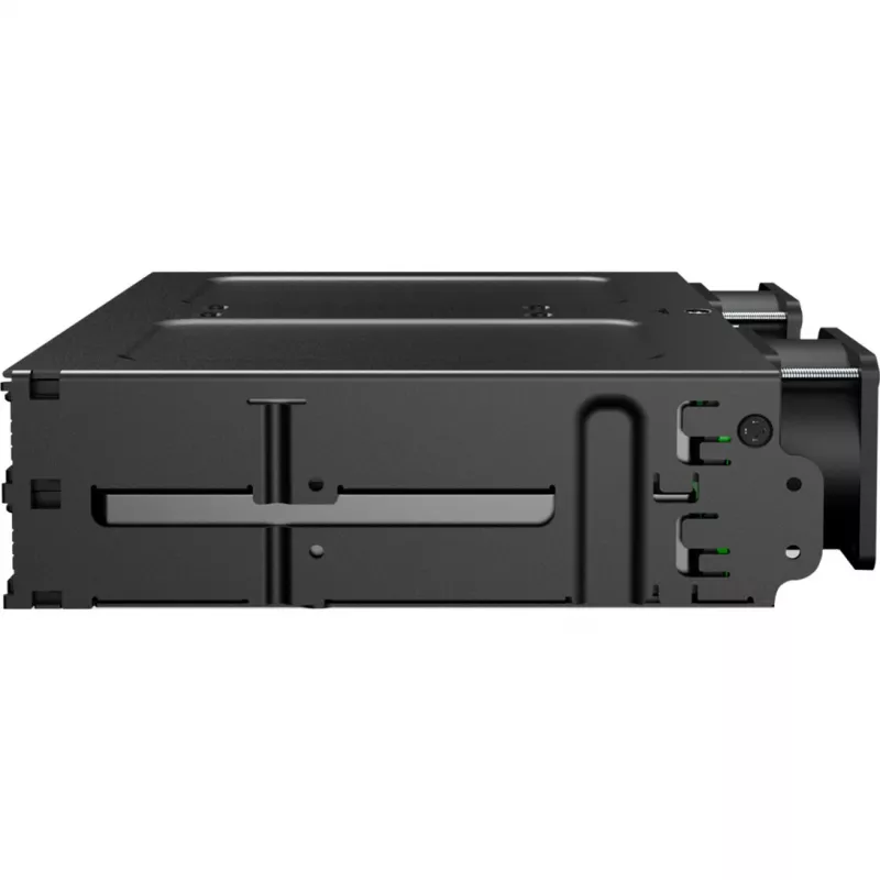 ICY DOCK - MB324V4P-B - ExpressCage - gaveta para 4 SSD U.2/U.3 de 15 mm para baía de 5,25 - sistema de montagem de SSD sem ferramentas