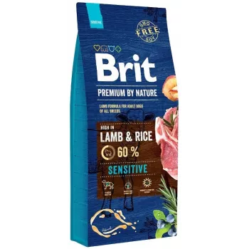 Brit Premium by Nature Sensitive borrego com arroz comida seca para cães 15 kg