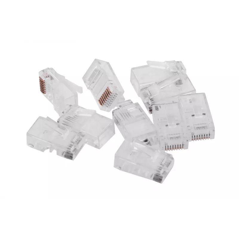 Ficha RJ45 GEMBIRD PLUG3UP6/100, Cat5, ficha reta, transparente, contactos dourados, pack de 100