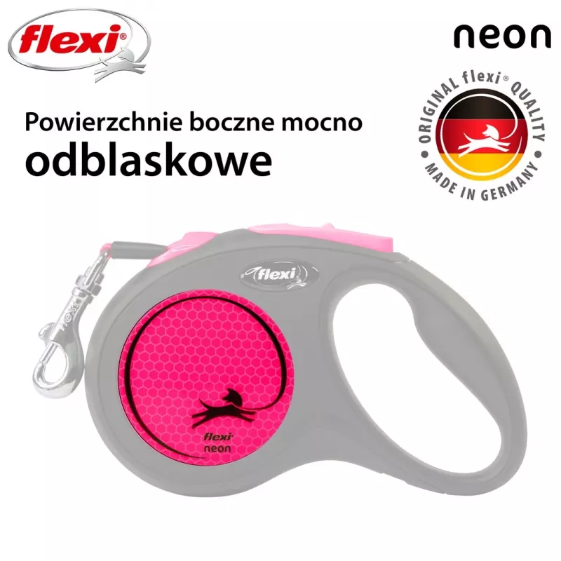 Flexi New Neon S 5 m Trela retrátil para cães