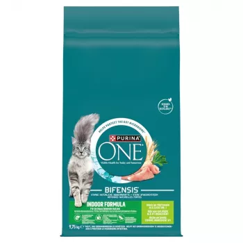 Comida seca para gatos Purina Nestlé PURINA ONE Indoor Formula peru 9,75 kg, gatos adultos de interior, 36 % proteína, 13 % gordura
