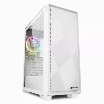 Sharkoon VS8 RGB. Fator de forma: Tower, Tipo: PC, Cor do produto: branca. Diâmetro das ventoinhas frontais suportadas: 120 mm, Ventoinhas traseiras instaladas: 1x