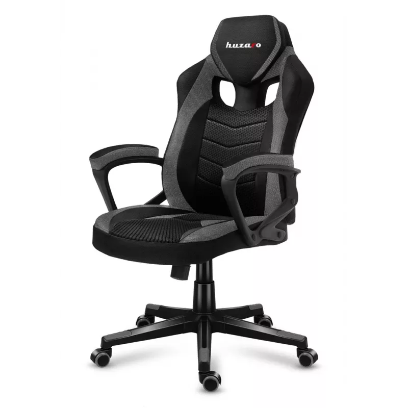 Cadeira gaming Huzaro FORCE 2.5 cinzenta MESH, assento em rede, preta, cinzenta