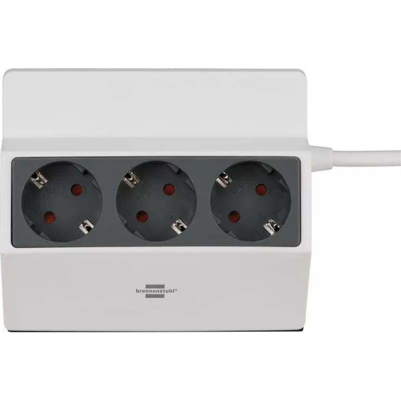 Brennenstuhl 1150070, 3 m, 3 saídas AC, interior, IP20, antracite, branco, 16 A