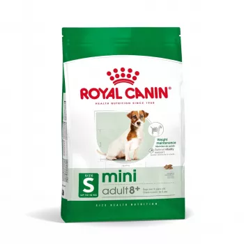 Ração seca para cães Royal Canin Mini Adult 8+ Senior aves e arroz legumes, 8 kg, para raças pequenas (5–10 kg)