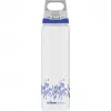 Garrafa de água Total Clear One MyPlanet Blue 0,75 L transparente/azul-escuro, fecho de uma mão ONE