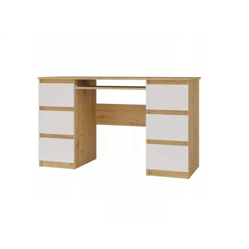 Conjunto secretária KUBA carvalho Artisan/branco