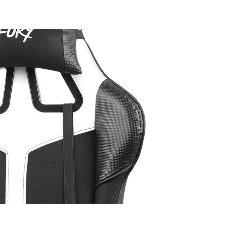 Cadeira de gaming universal FURY Avenger XL com assento acolchoado preto e branco