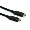 Cabo USB ROLINE 11.02.9056 0,5 m USB 3.2 Gen 2 10 Gbit/s USB C preto