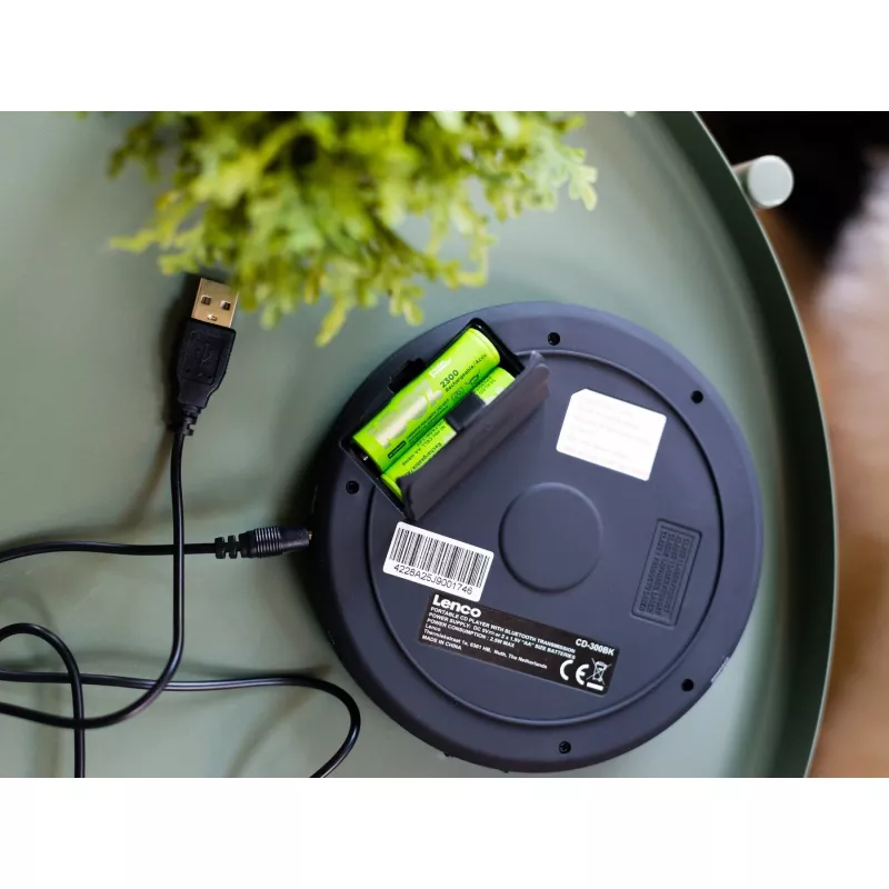 Leitor de MP3 Lenco CD-300 preto