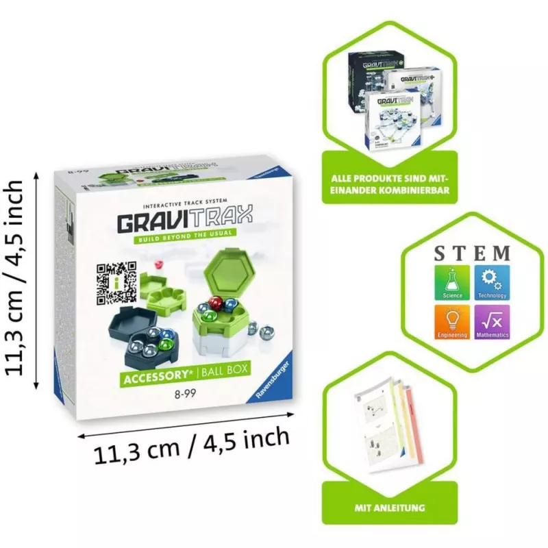 Brinquedo acessório Ravensburger GraviTrax caixa de bolas multicolor