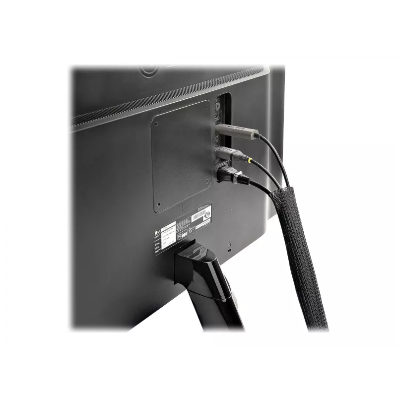 Manga de cabos com fecho de velcro StarTech.com 3 m - encurtável - bainha de cabos de alta resistência - 3 cm de diâmetro - manga de malha - gestão de cabos /