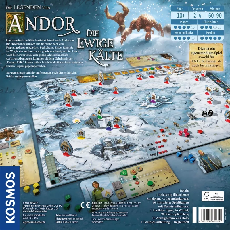 Die Legenden of Andor - The Eternal Cold, jogo de tabuleiro