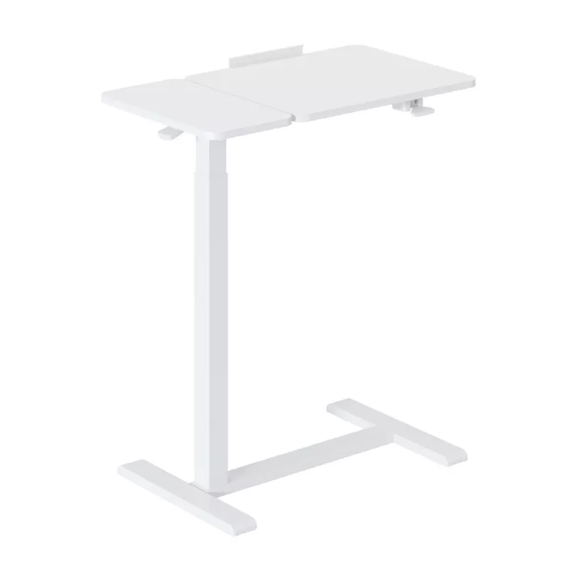 Suporte móvel para secretária/portátil Maclean, branco, altura ajustável 76-109 cm, máx. 30 kg, MC-120 W