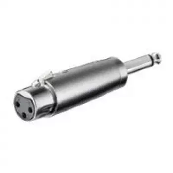 Adaptador XLR Wentronic Goobay - conector fêmea XLR (3 pinos) > ficha jack 6,35 mm (2 pinos, mono) (27451)
