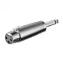 Adaptador XLR Wentronic Goobay - conector fêmea XLR (3 pinos) > ficha jack 6,35 mm (2 pinos, mono) (27451)