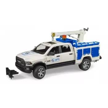 Carro Dodge RAM 2500 serviço com luz rotativa e grua BRUDER 02509