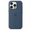 Capa de silicone com MagSafe para iPhone 16 Pro - Denim