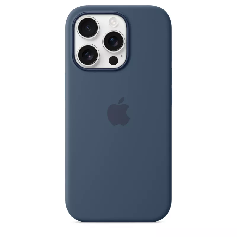 Capa de silicone com MagSafe para iPhone 16 Pro - Denim
