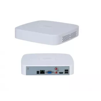 Gravador de vídeo em rede DAHUA NVR2104-S3 4 canais, 1U, disco SATA até 16 TB, 1080p/720p, 12V/1,5A, branco