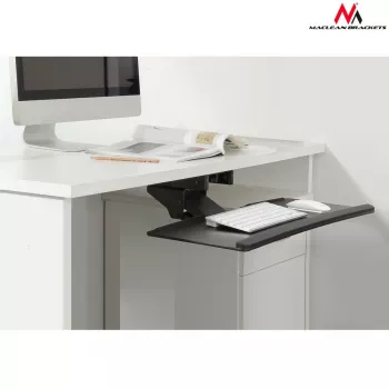 Maclean MC-757 apoio de teclado e rato para secretária, superfície de 67 cm