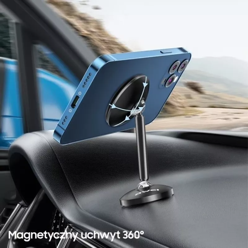 Suporte magnético para automóvel para o painel preto