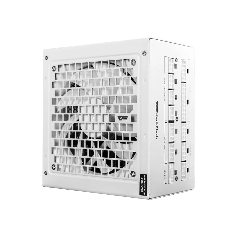 Fonte de alimentação DarkFlash PMT1050 branca – fonte de alimentação para desktop ATX, PMT1050 branca