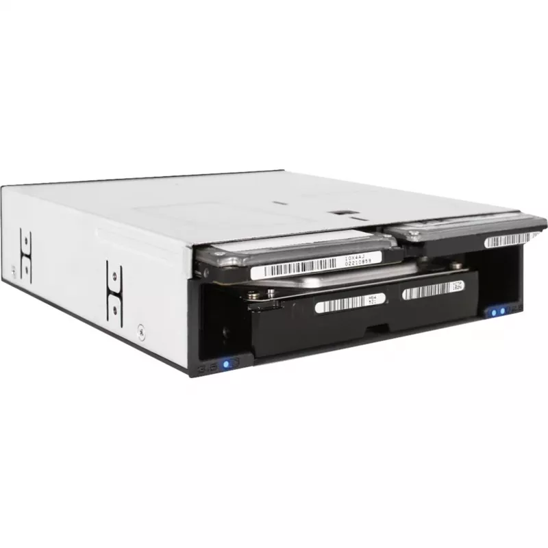 ICY DOCK flexiDOCK MB095SP-B - Caixa para unidades de armazenamento - 2.5, 3.5 (6,4 cm, 8,9 cm) - Preto, prateado (MB095SP-B)