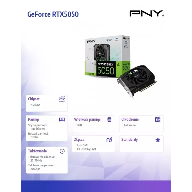 Placa gráfica NVIDIA GeForce RTX 5050 8 GB GDDR6