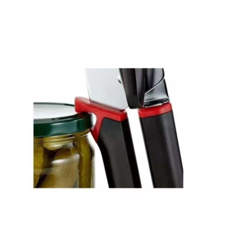 Tefal Ingenio K20705 abridor multiusos, abre-latas, aço inoxidável, preto/vermelho
