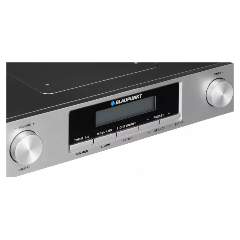 Blaupunkt KR12SL rádio de cozinha, FM, relógio/alarme com 2 temporizadores, prateado