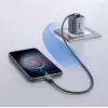 Ugreen USB-C (direito) / USB-C (curvo) PD QC 60W 3A 0,5 m US255 (cinzento)