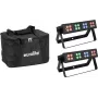 EUROLITE Conjunto de 2x LED Silent Bar 16x4W RGB/WW com soft bag