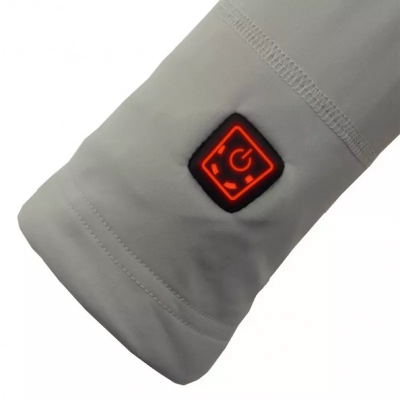 Blusa Glovii GJ1GL decote redondo manga comprida cinzento elastano poliéster