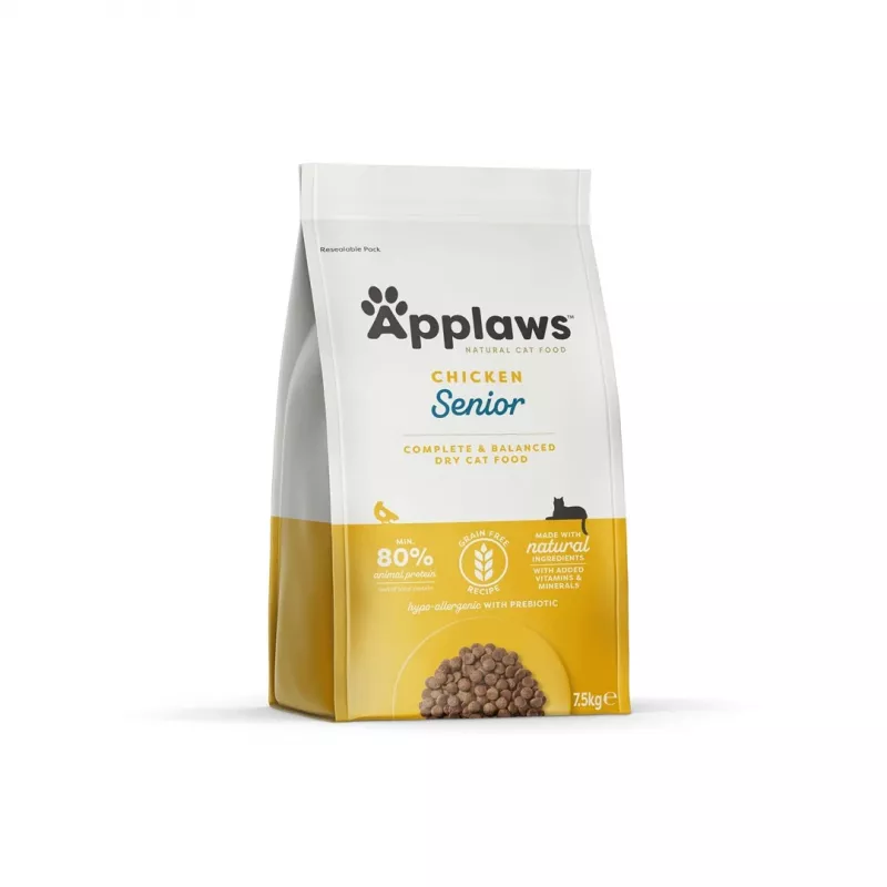 APPLAWS Senior Chicken - Alimento seco para gatos - 7,5kg