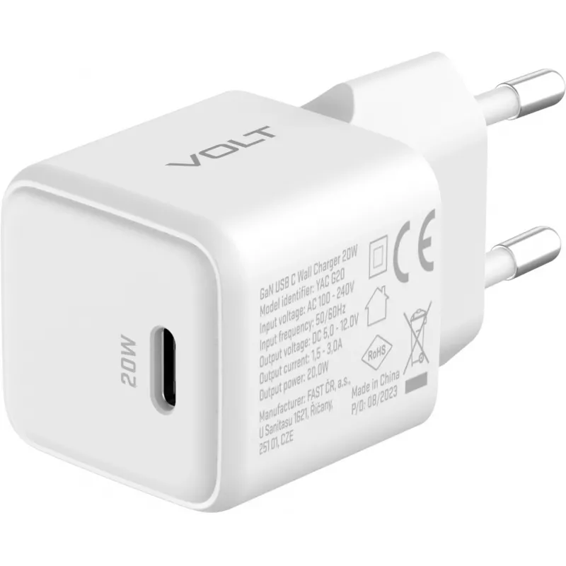 Fonte de alimentação USB‑C YENKEE YAC G20 20W 3A Power Delivery
