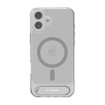 Capa Torras Pstand Series para iPhone 16 Plus — capa protetora transparente com suporte integrado