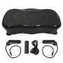 Extralink plataforma vibratória para exercício fitness Moonwalk Spinmove preto