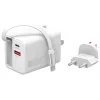 4smarts 541065 GaN Flex Jojo 65W carregador de parede, 2x USB-C PD + USB-A QC 3.0, cabo USB-C retrátil, 100-240V, branco